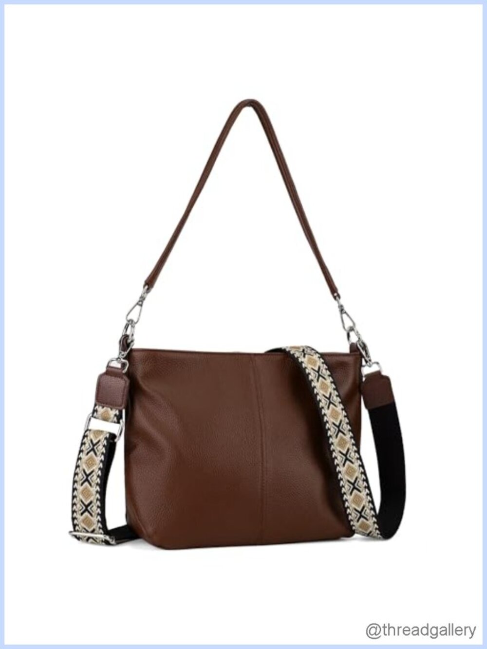 Genuine Leather Pebble Hobo Crossbody Shoulder Bag Women